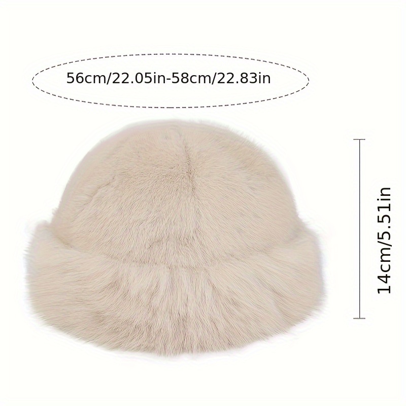 Chapeau Seau (bucket Hat) En Peluche Pour Femme - Chaud, Moelleux Et Pliable - Taille M (56-58cm) - Neuf Avec étiquettes