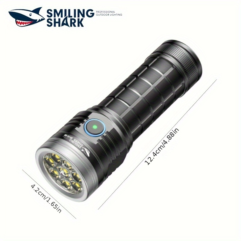 SMILING SHARK 2 In 1 USB Rechargeable Mini Led Torch Best Deal