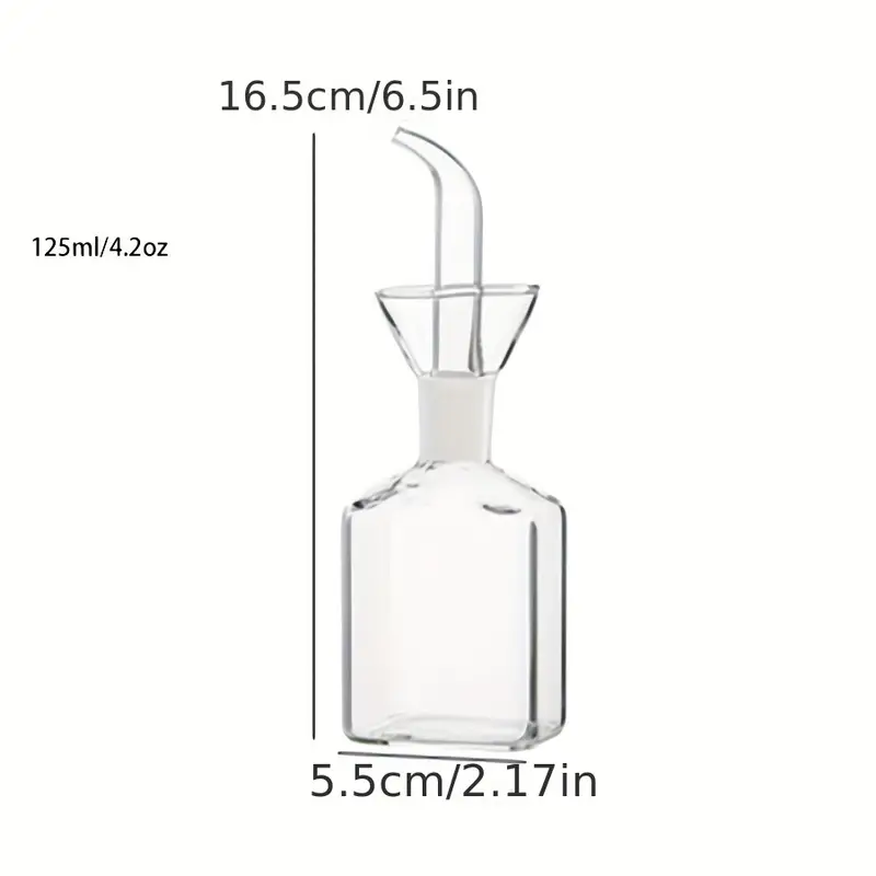 1pc Glass Olive Oil Dispenser With Pour Spout, No Funnel Needed