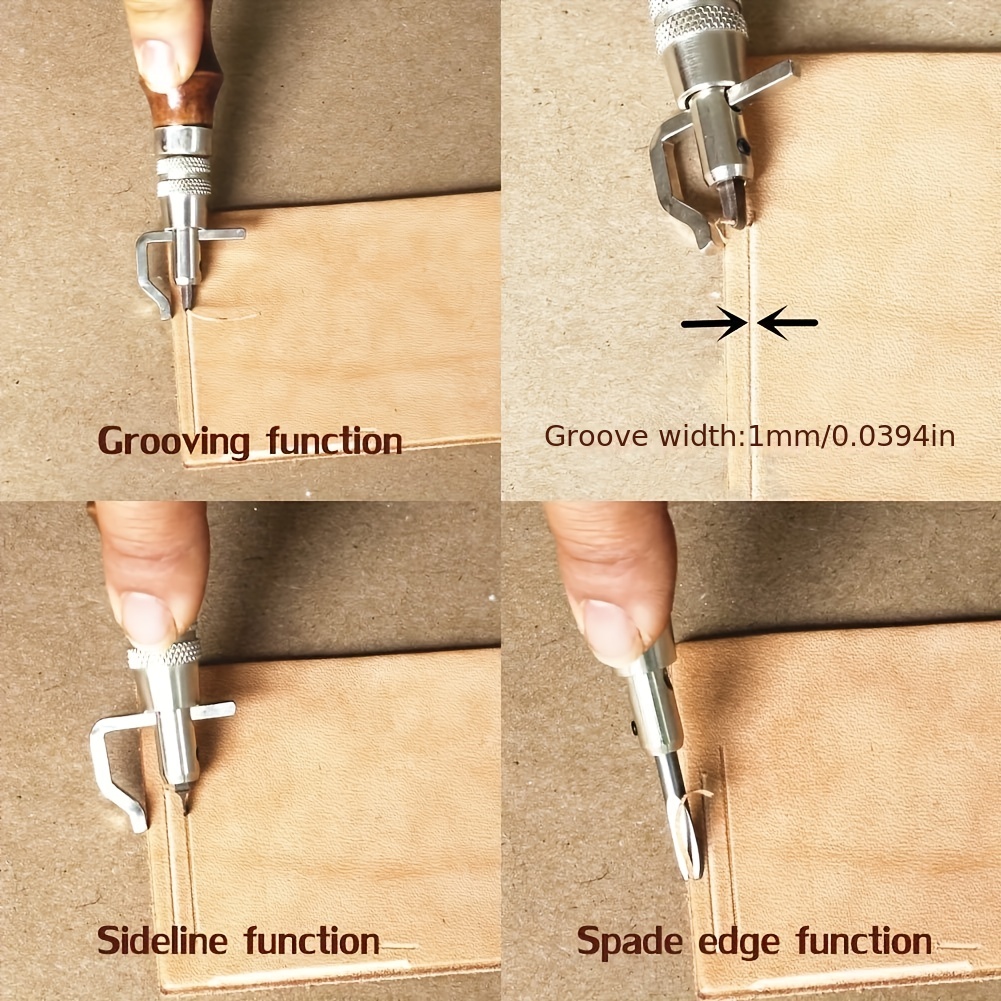 Pmmj Adjustable Stitching Groover And Creasing Edge Beveler - Temu