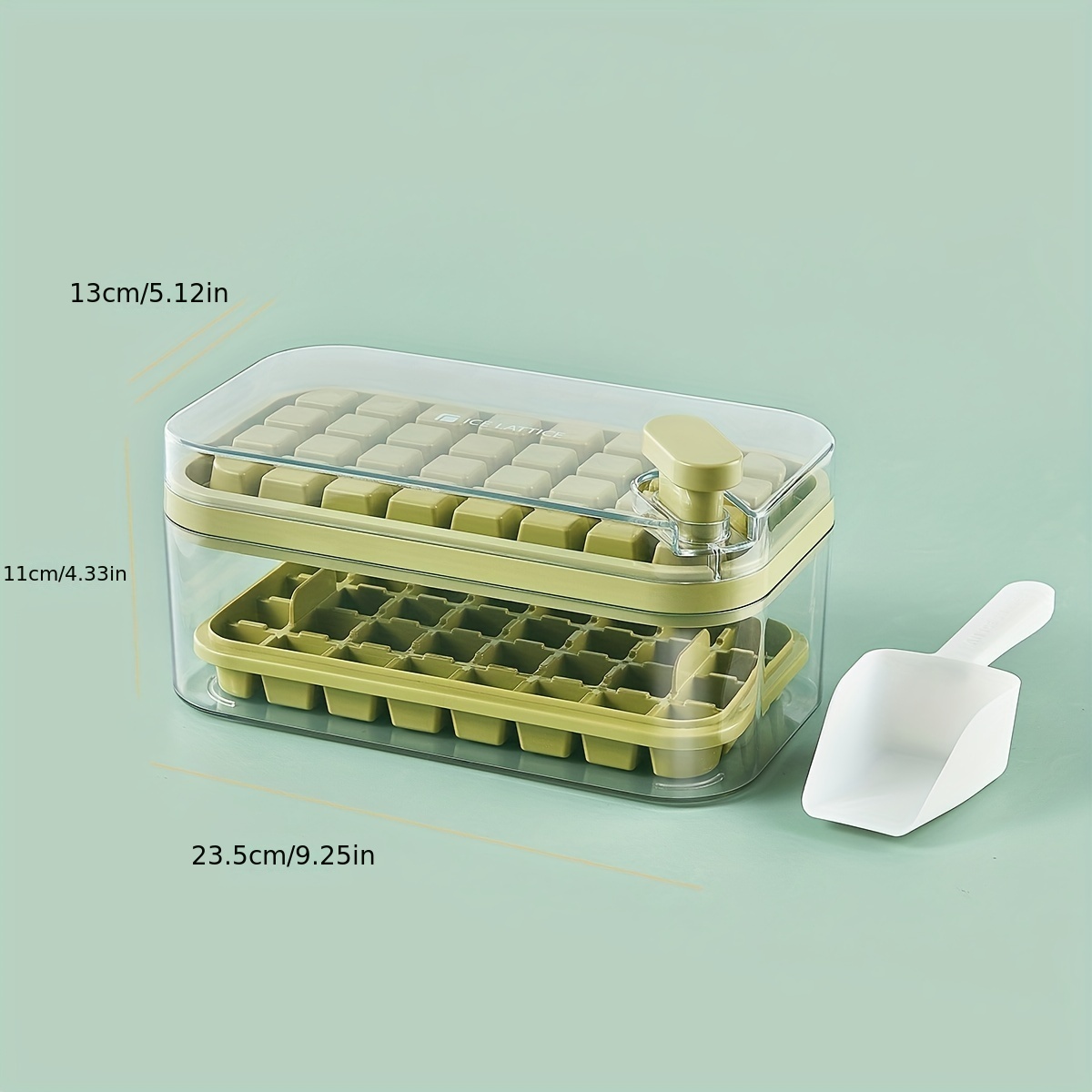 Press Type Ice Cube Maker Ice Box Ice Mould Double Layer Creative