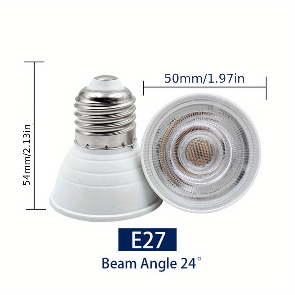 120° LED COB Spotlight Bulbs Dimmable 7W GU10 MR16 GU5.3 E27 B22