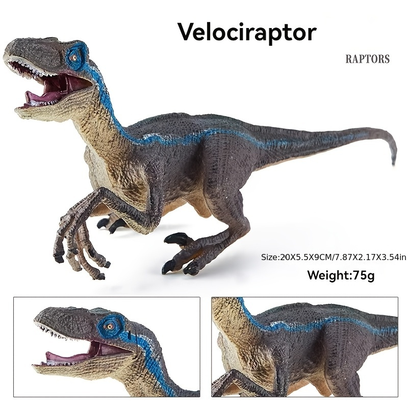 Image of 1pc Dinosaur Model, Simulated Animal Ornament, Prehistoric Creature Toy Figure, Velociraptor Abs Plastic Material, Birthday Gift For Boys