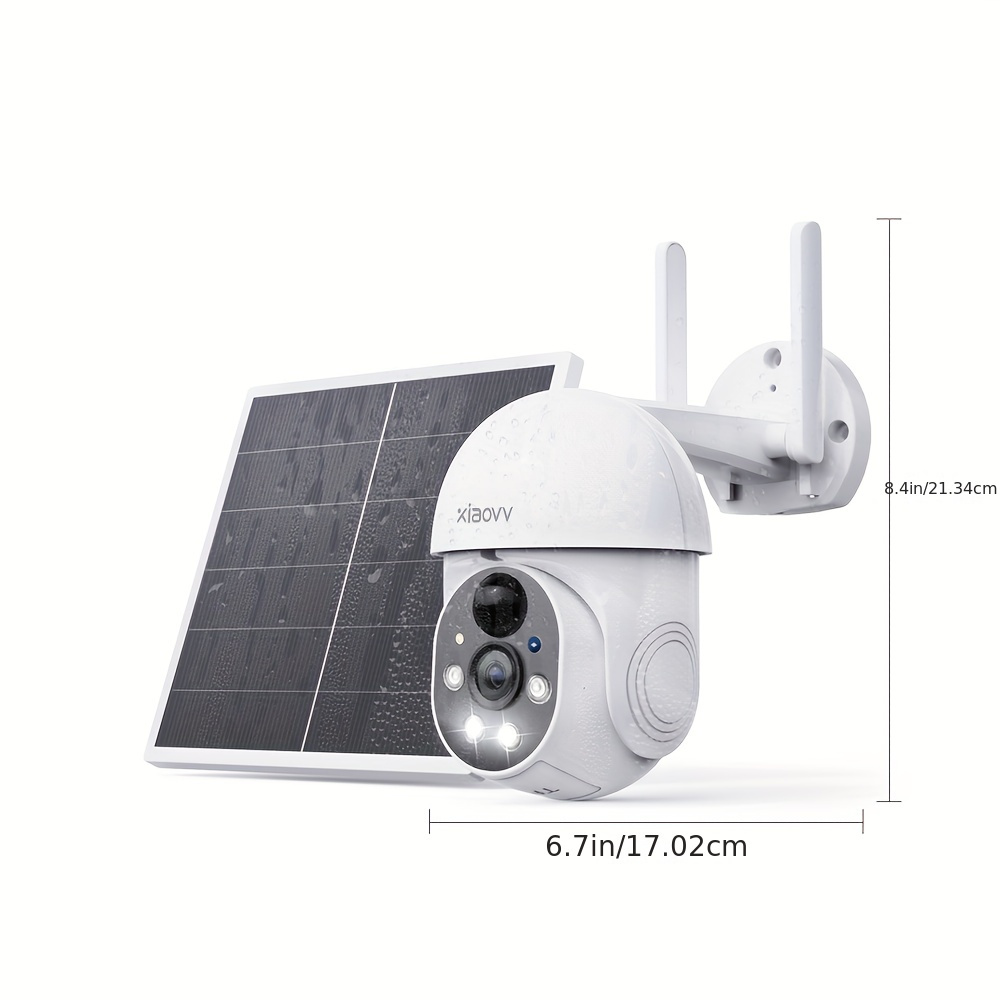 p6 1080p wireless outdoor solar security camera Temu Portugal