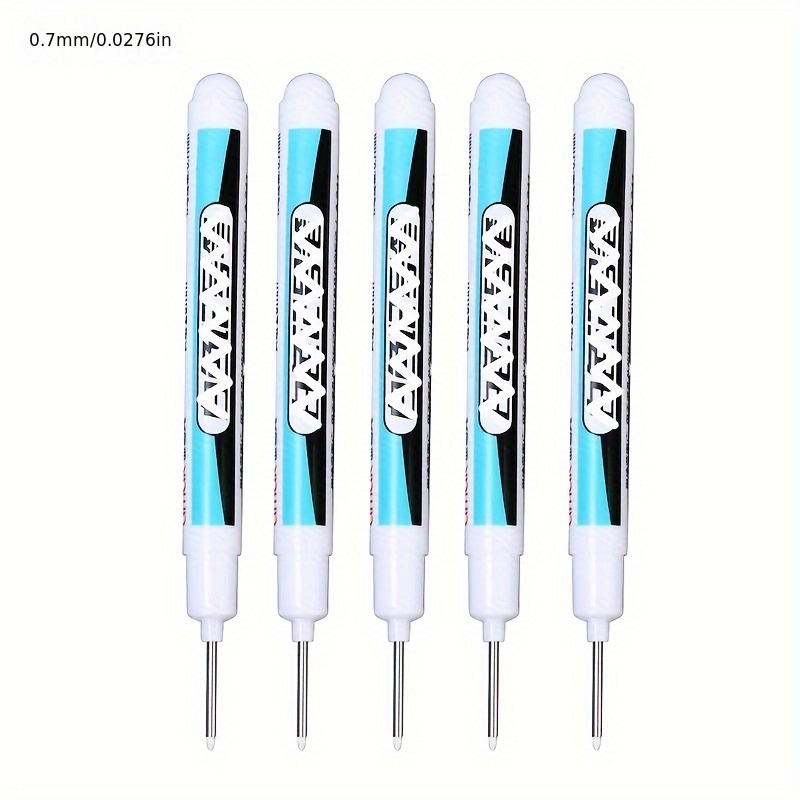 Haile White Marker Paint Pens White 0.7-2.0mm Oily Waterproof Permanent  Plastic Gel Pen for Car Tire Painting Graffiti Markers