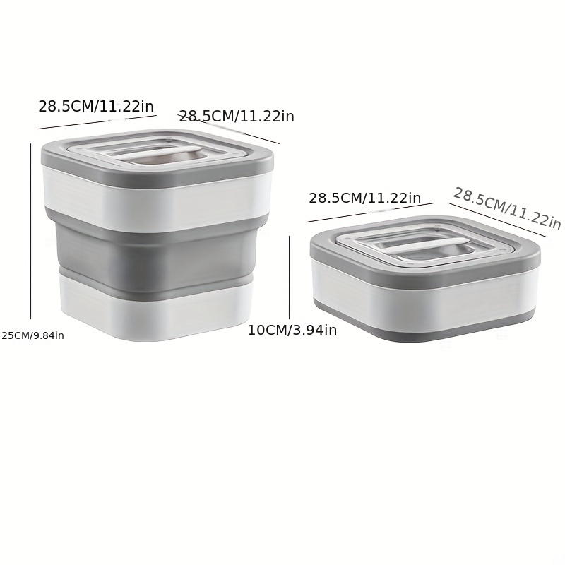 1pc Folding Rice Bucket Large Capacity Cereal Storage Container