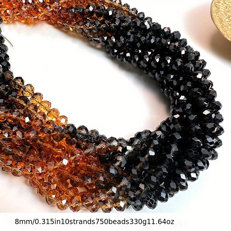 1mm/2mm/4mm/6mm/8mm Crystal Rondel Beads Faceted Glass Beads for