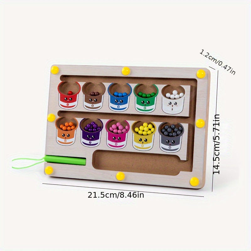 Color Sorting Maze Wooden Number and Color Counting Board Puzzle, Fine Motor Skills Toy, Cute Birthday Gift for Boys and Girls, Halloween/Thanksgiving/Christmas/Easter Gift 3 Color Sorting Maze Wooden Number and Color Counting Board Puzzle, Fine Motor Skills Toy, Cute Birthday Gift for Boys and Girls, Halloween/Thanksgiving/Christmas/Easter Gift - Image 3