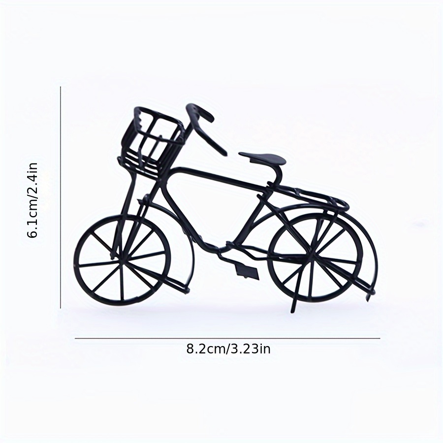 Image of Dollhouse Decoration, Metal Bicycle Model, Mini Vintage Old-fashioned Single Bike Miniature Scene Shooting Prop Ornament, Miniature Home Scene, A Collection Gift For Amateur Enthusiasts And Hobbyists