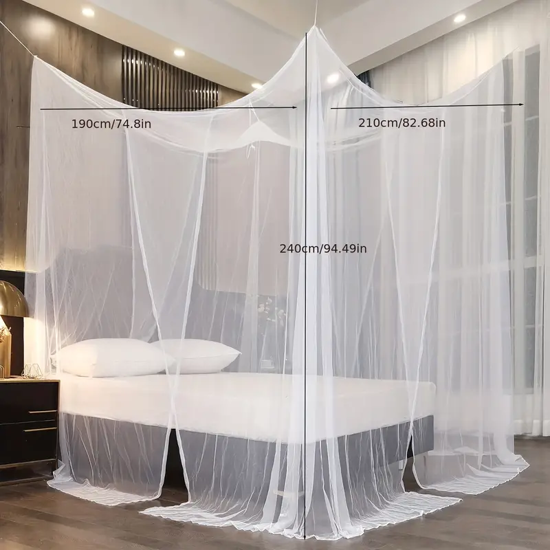 Mosquito Net Romantic Four door Bed Canopies For Bedroom - Temu