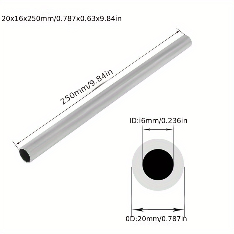 Lot De 4 Tubes Aluminium 6063 12mm OD X 9mm ID – 300 Mm, Idéal Pour DIY, Cadres Et Machines