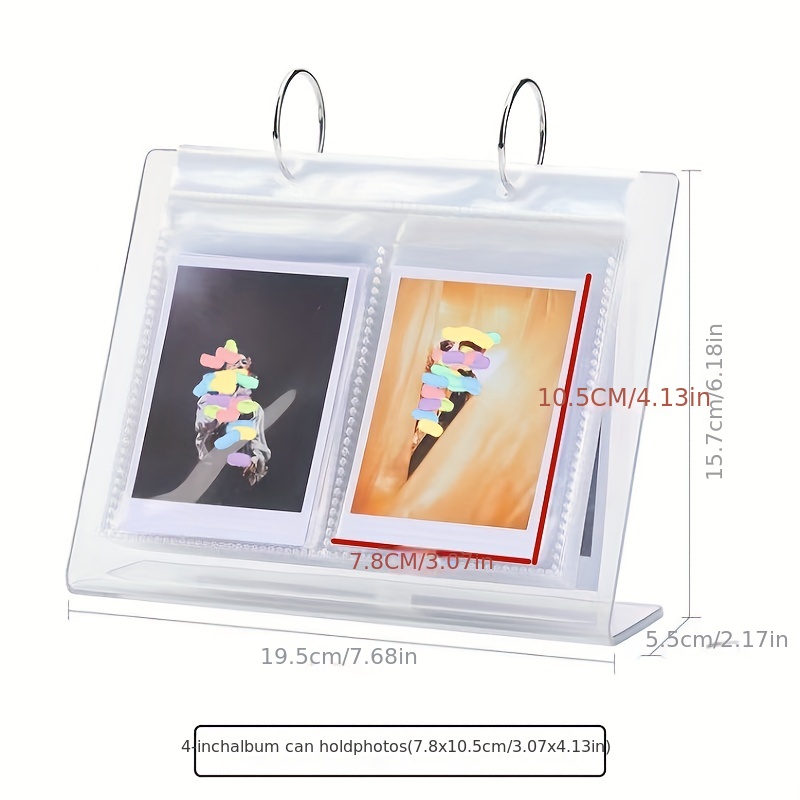 Desktop Small Photo Album Acrylic Flip Mini Photo Book - Temu