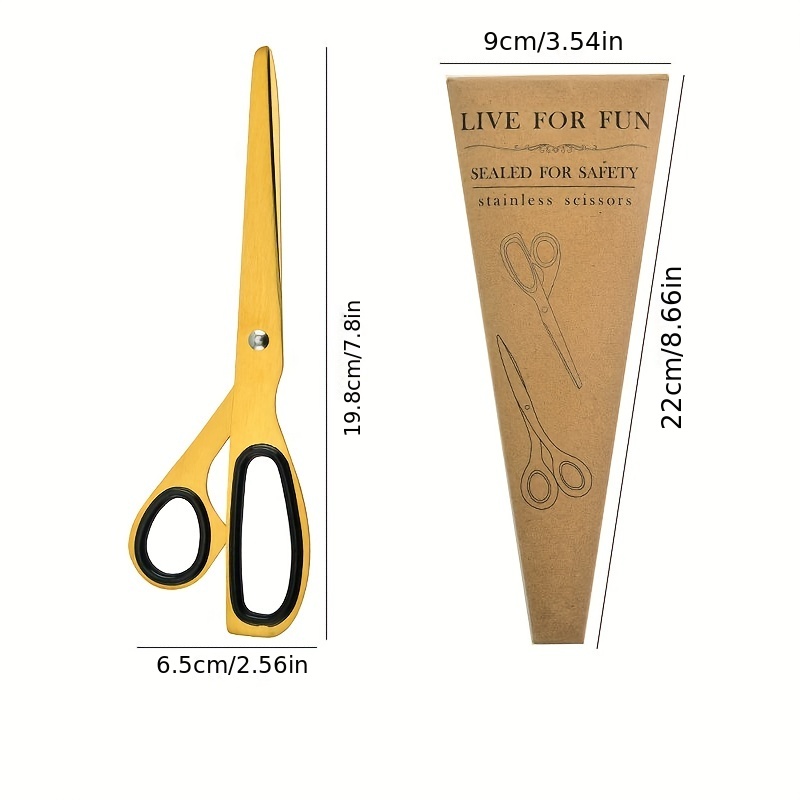 Color Cutting Scissors Golden Scissors Office Stainless - Temu