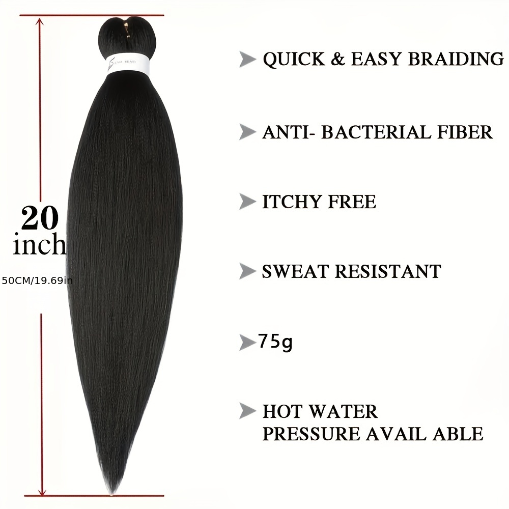 Pre Stretched Braiding Hair Extensions 50 8cm75G Box Braid Twist Hair Bulk