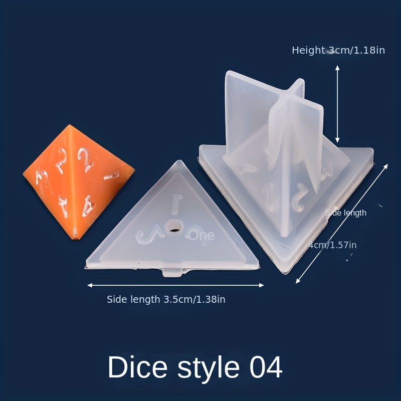 Large Dice Resin Molds, 2 Styles Silicone Dice Mold For Epoxy Resin  Casting, Triangle Hexagonal D20 D12 Dice Game Mold With Number, Silicone  Resin Candle Making Mold For Diy Art Craft Home