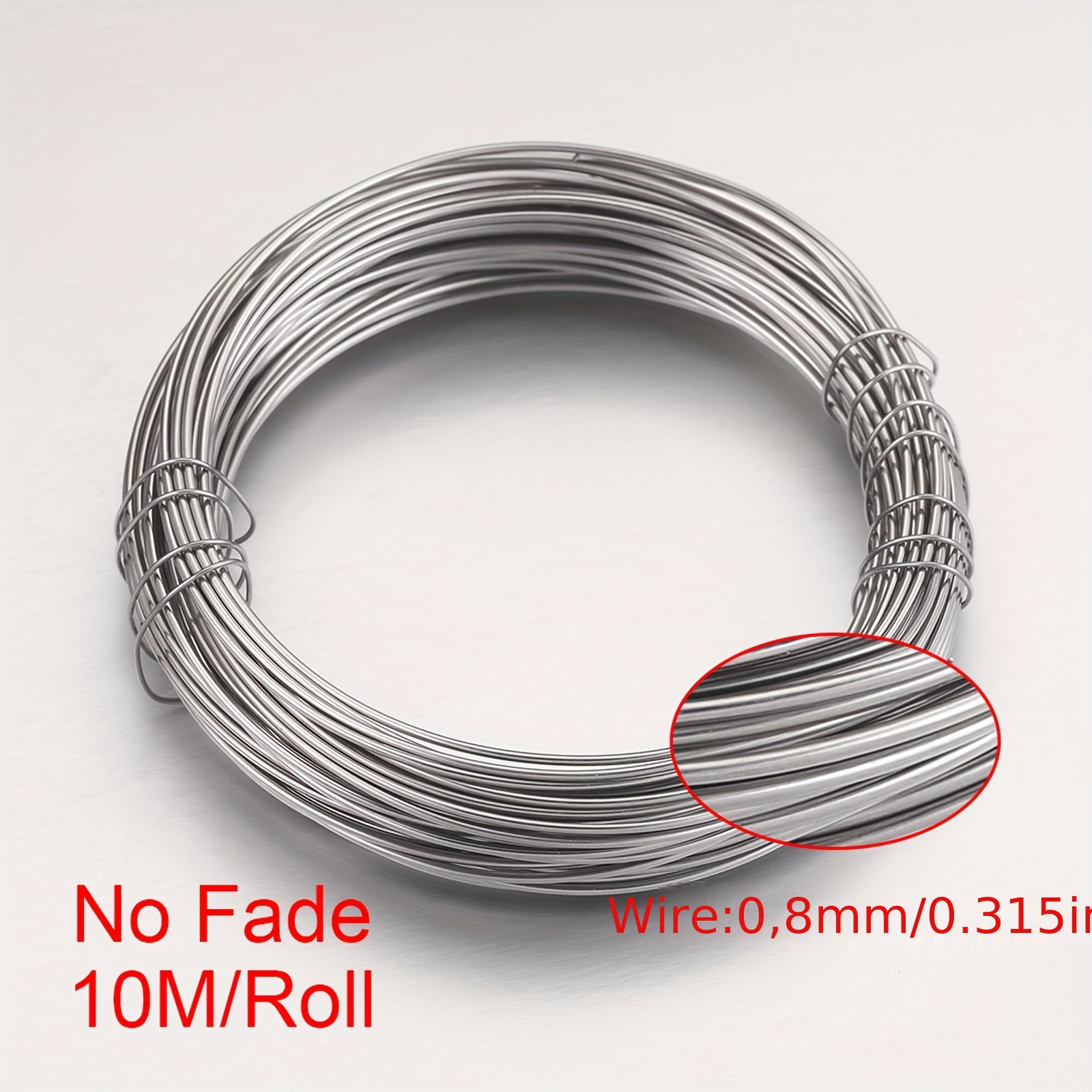 20 Gauge Stainless Steel Wire for Jewelry Making, Bailing Wire