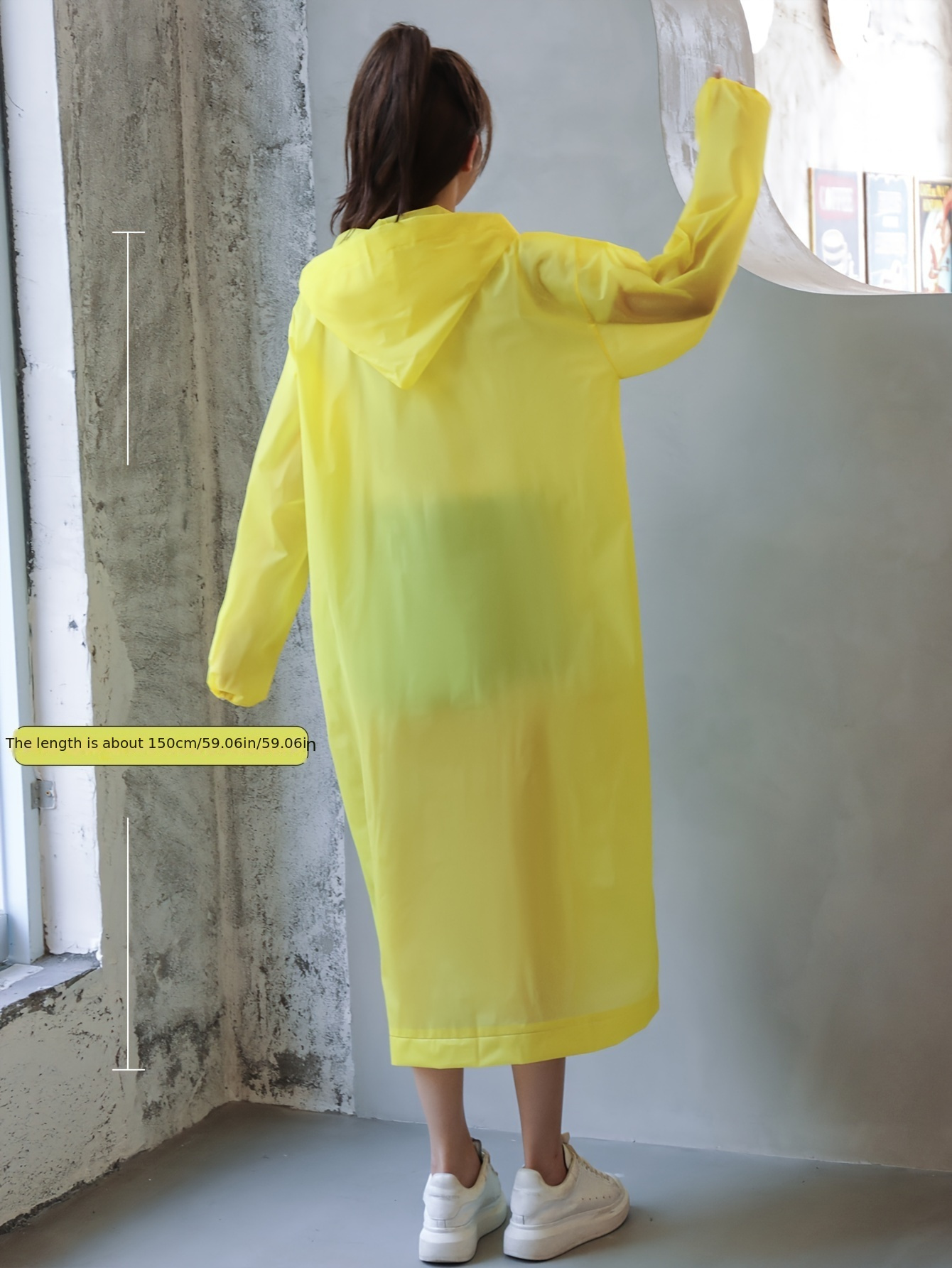 Solid Color Yellow Raincoat Eva Material Thickened Wear - Temu