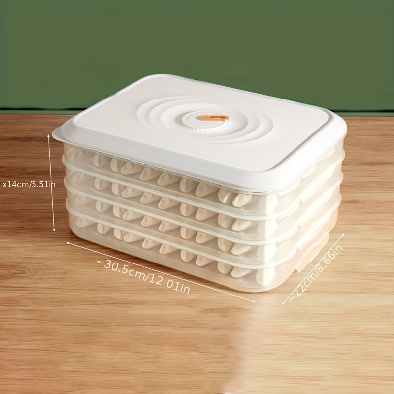 Large Capacity Dumpling Box, Household Refrigerator Freezer Special Sealed  Fresh-keeping Multi-layer Quick-freezing Food Ravioli Storage Box, Home  Kitchen Supplies - Temu