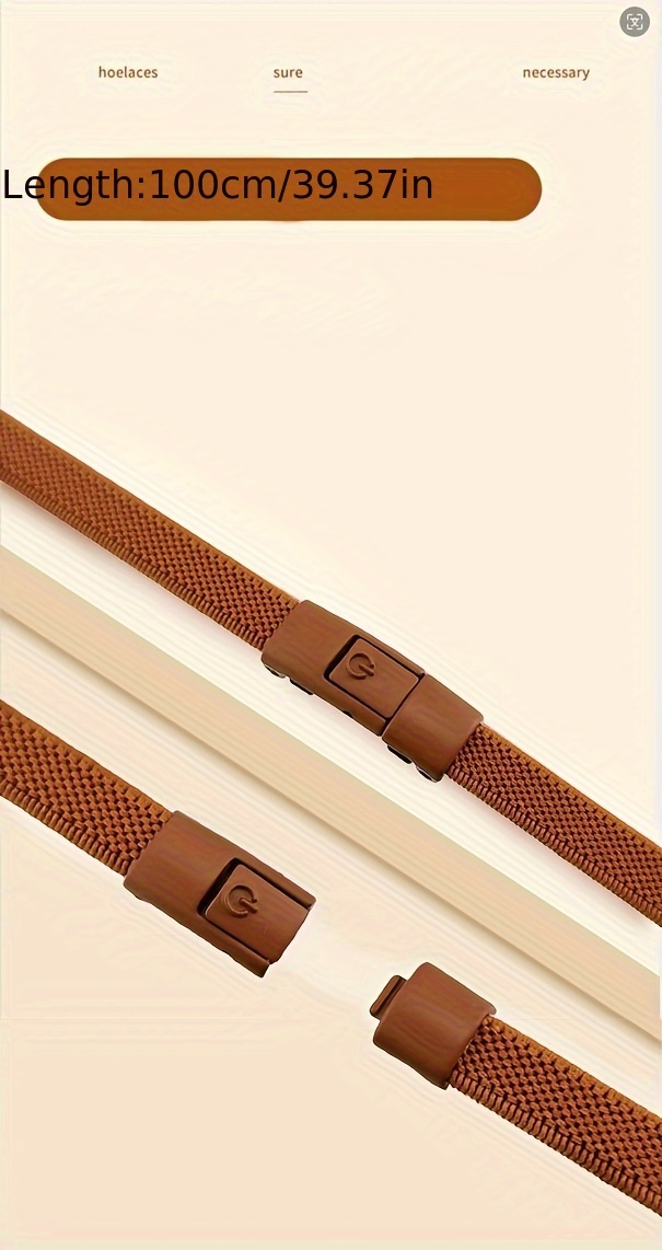 Easy-Clip No-Tie Elastic Shoelaces For Men & Women - 1 Pair, Durable Polyester & Spandex, Hassle-Free Sneaker Laces