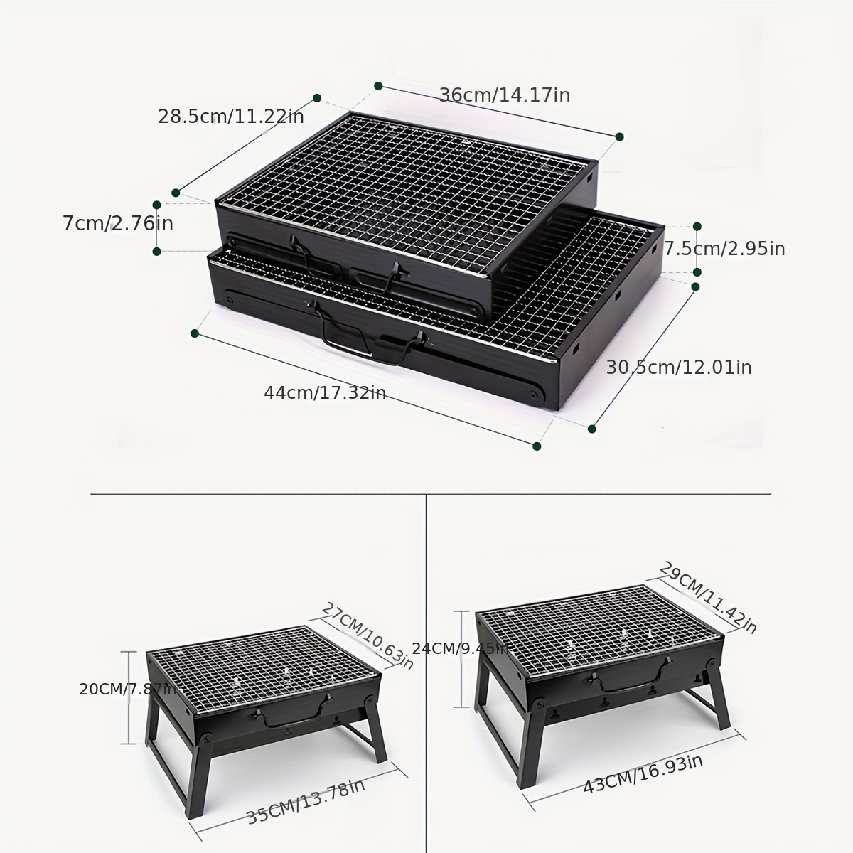 Foldable Campfire Grill for Outdoor Camping Picnic BBQ Home Charcoal BBQ Grill