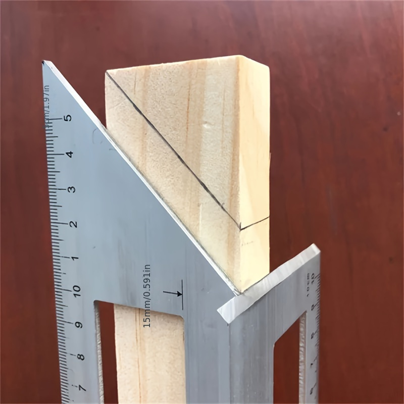 

Aluminum Alloy Wooden Square Multifunction Ruler: 45°, 90°, And 135° Gauge Rule For Woodworking