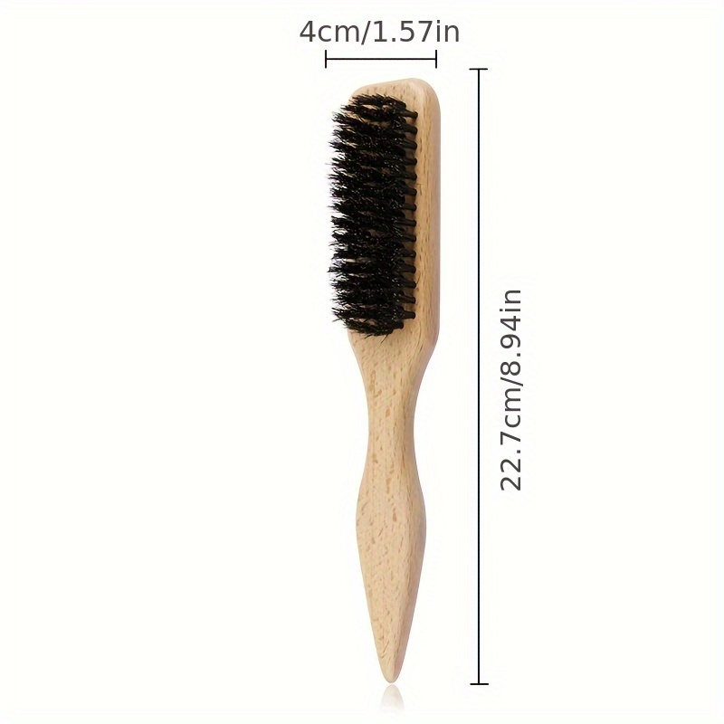 Bristle Slick Back Hair Brush Designed For Taming Flyaways And Edge Control - A Teasing And Backcombing Hairbrush Featuring A Wide Rat Tail For Easy Sectioning And Parting