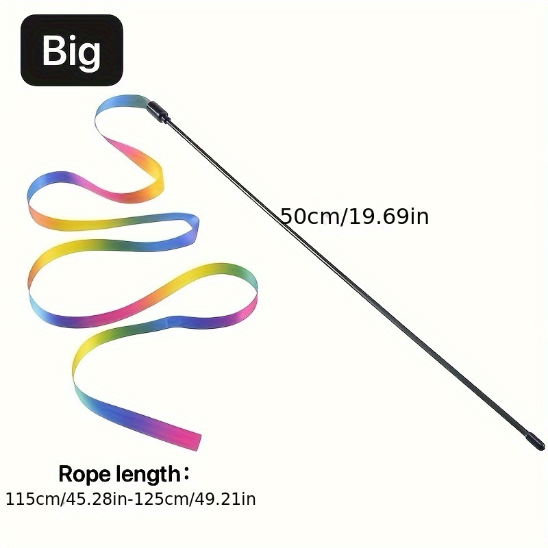 1pc Interactive Cat Toy With Cute Ribbon Teaser Stick For And Playtime