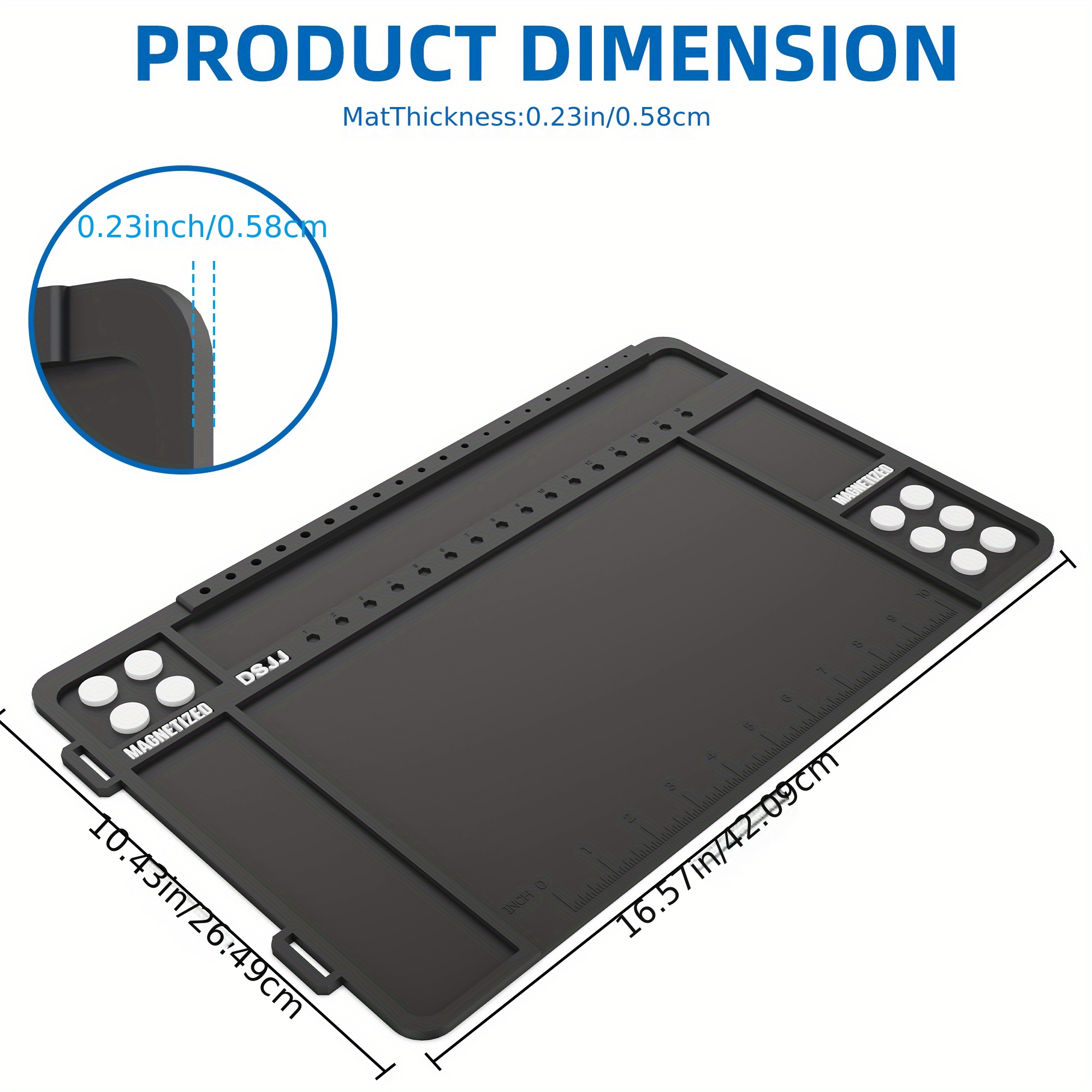 Cleaning Mat Cleaning Pad With Magnetic Organizer Parts Tray - Temu