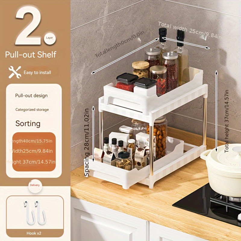 2 layer pull out basket kitchen