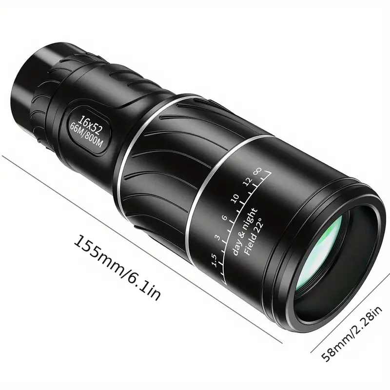 apexel hd dual focus monocular 16x52 bk4 prism compact scope for adults kids camping accessories telescope for outdoor hunting tourism bird watching details 6