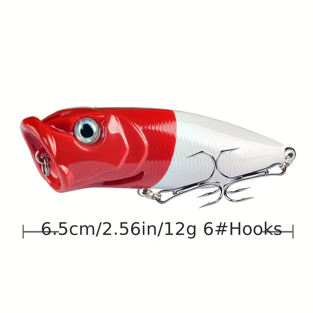 Bionic Floating Popper Fishing Lure 2 Treble Hooks Topwater - Temu Canada