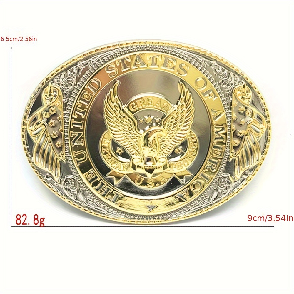 Golden American Wild Eagles Head Cool Big Belt Buckles