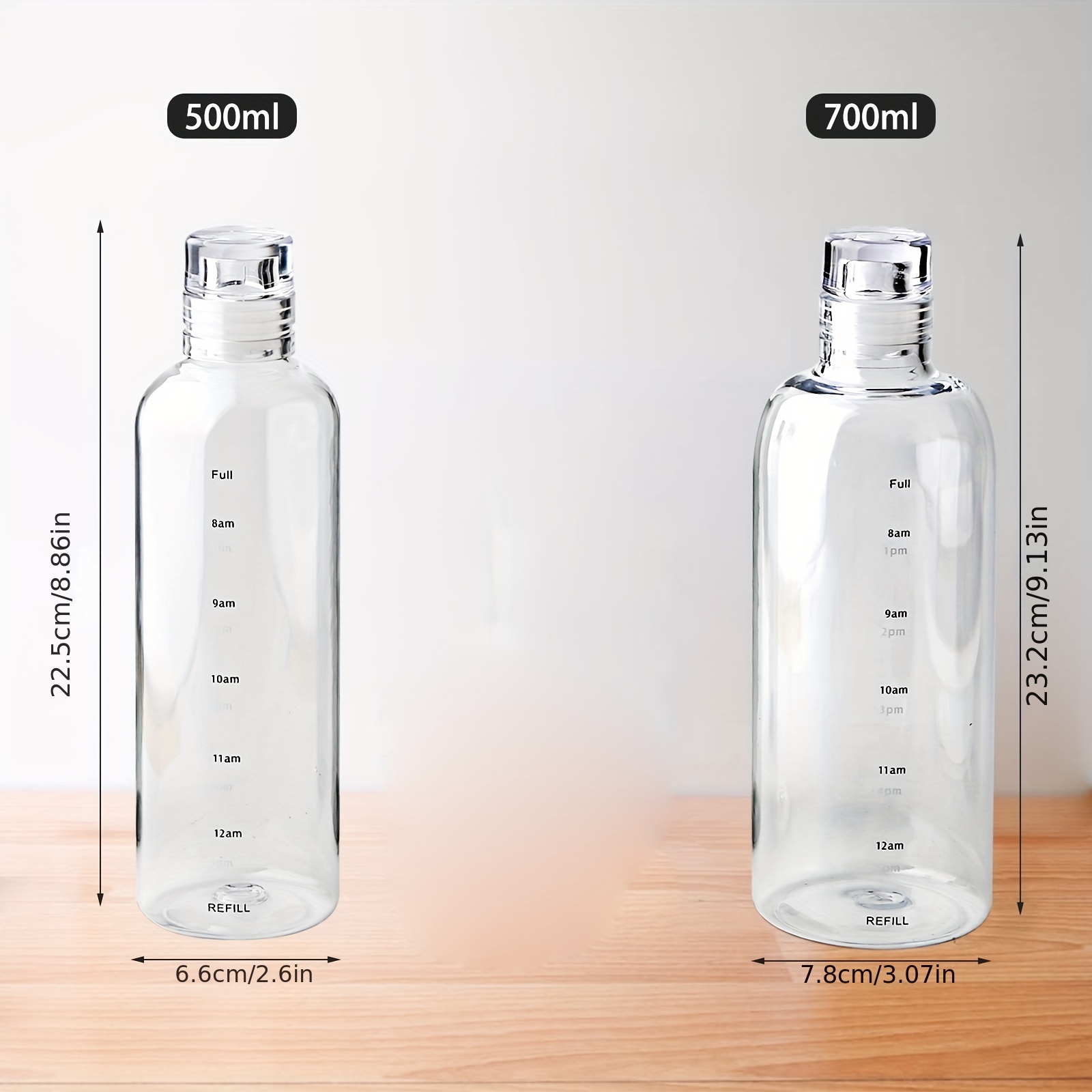 Glass Water Bottle With Time Marker Reusable Glass Beverage - Temu