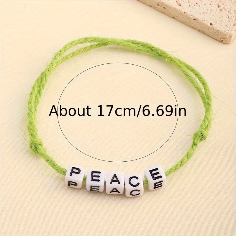Customizable Bohemian Style Adjustable Hand Chain Bracelet with Name Beads