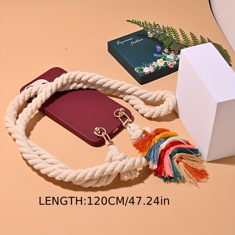 Strong Rope Phone Chain Colorful Tassel Street Wear Cell - Temu