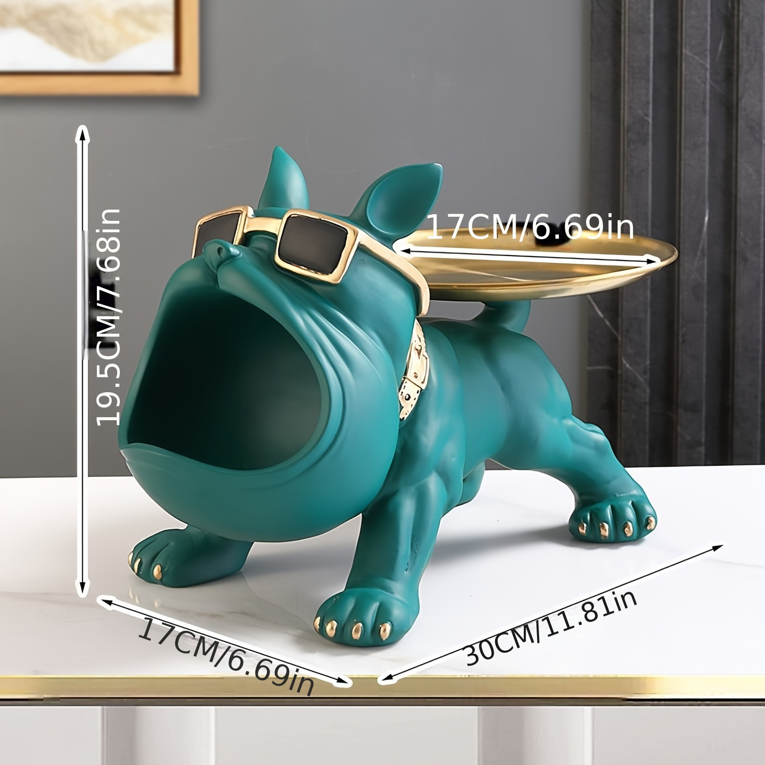 ブルドッグの収納装飾品1個 大きな口を持つクリエイティブな犬の像アートクラフト 自宅 リビングルーム オフィスカフェの装 - Temu Japan