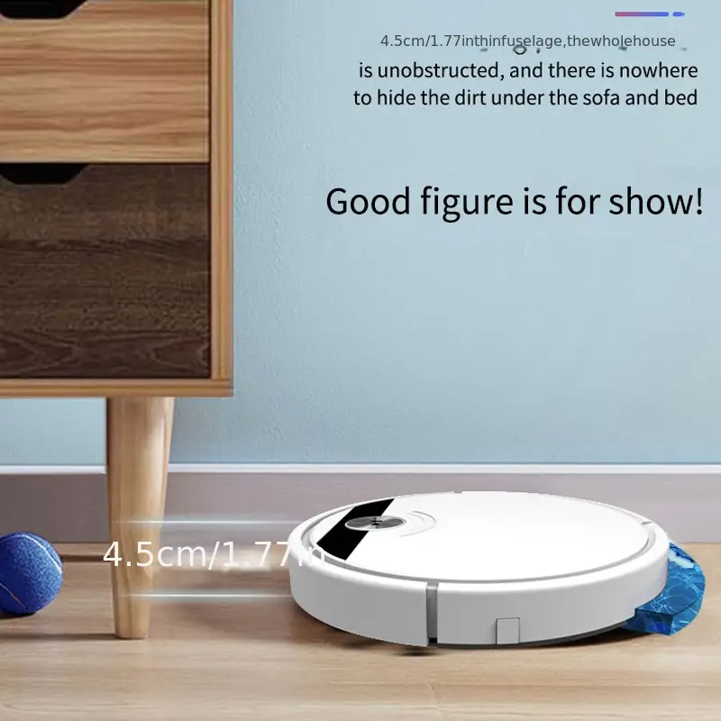 robot vacuum cleaner rs800 robotic cleaner 400ml dustbox water tank  free strong suction slim low noise app control ideal for pet hair hard floor and daily cleaning details 8