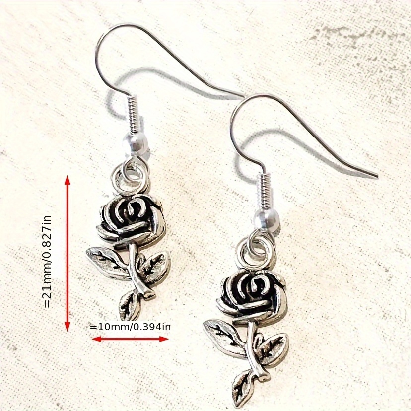 Delicate Rose Flower Earrings for Women