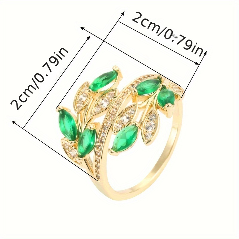 Women's Elegant Olive Branch & Leaf Ring, K Plated