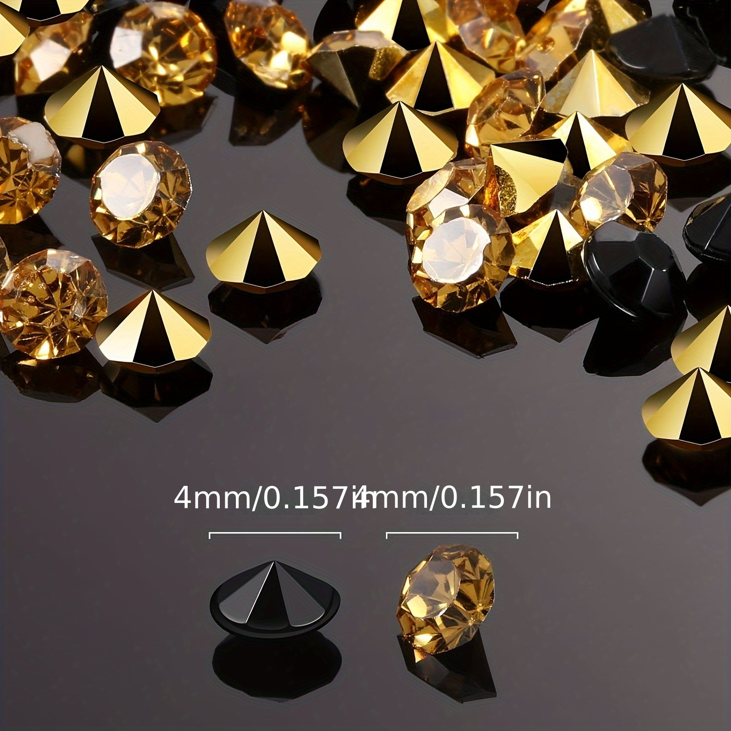 Image of 4000pcs/set Transparent Wedding Diamond Tabletop Confetti Acrylic Synthetic Gemstone Centerpiece Decor For Dining Table, Masquerade, Wedding, Bridal Shower, Vase Filler