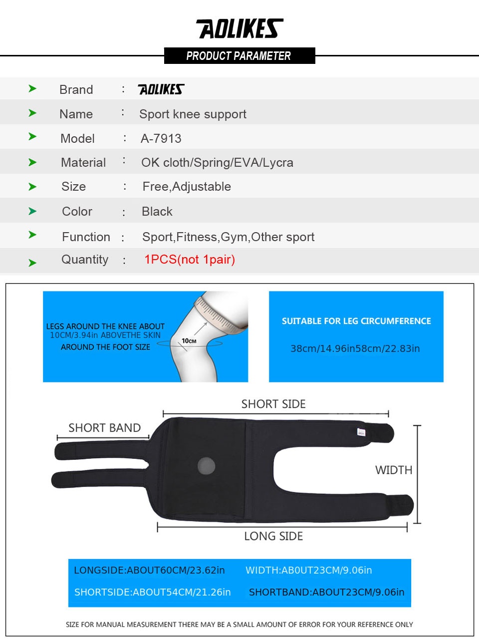 Rodillera de Neopreno Ajustable Universal (KK012US) – TodoMed Costa Rica