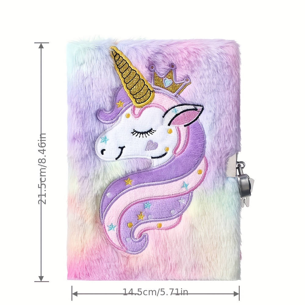 Unicorn Lock and Key Diary with Pen for Girls