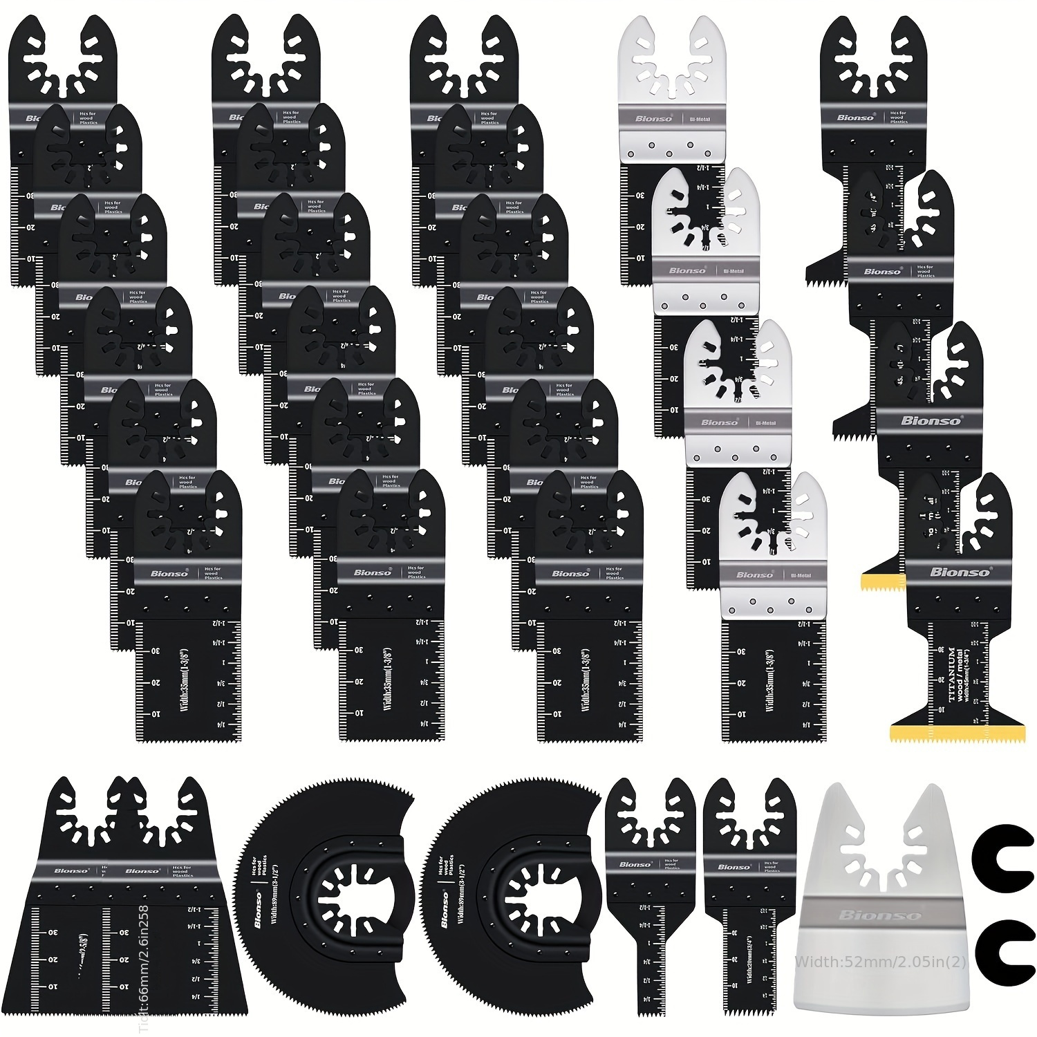 

35pcs Premium Oscillating Saw Blades Multitool Kit For Wood, Metal, Plastics - Compatible With Dewalt, , , Wen, , Makita, Ryobi, Bosch, Fein, For - Ideal Christmas Gift, Tool Blades, Christmas Gift