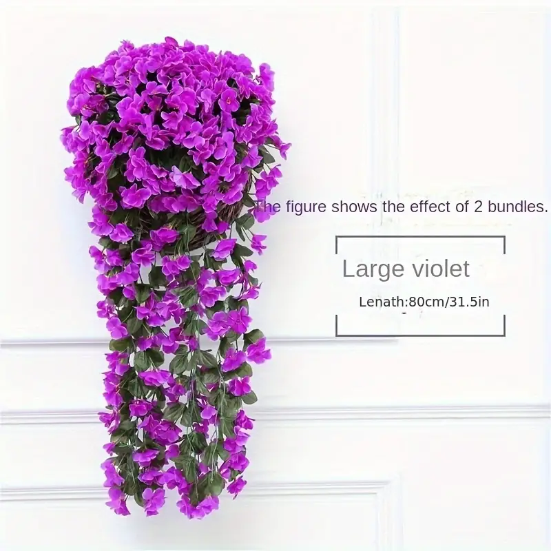Artificial Violet Ivy Flower Hanging Floral Plant Outdoor - Temu