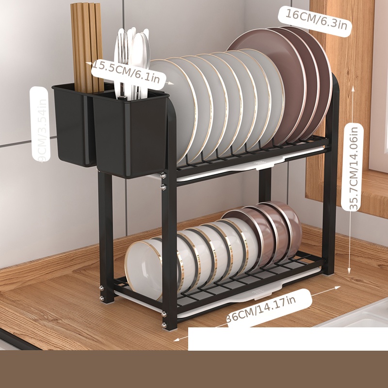 SIMPLEMADE Organizador de platos de cocina, organizador de gabinete de  metal de 2 alambres y estante de almacenamiento para platos, platos, ollas