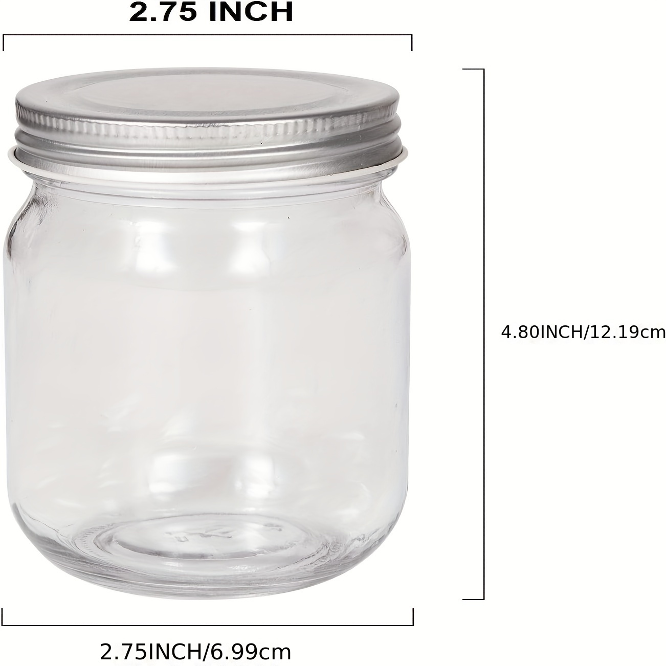 Wide Mouth Glass Jars with Airtight Lid 32OZ 4 Pack, Kitchen Storage Large  Clear Canister Jars with Hinged Lid with Measurement Marks For