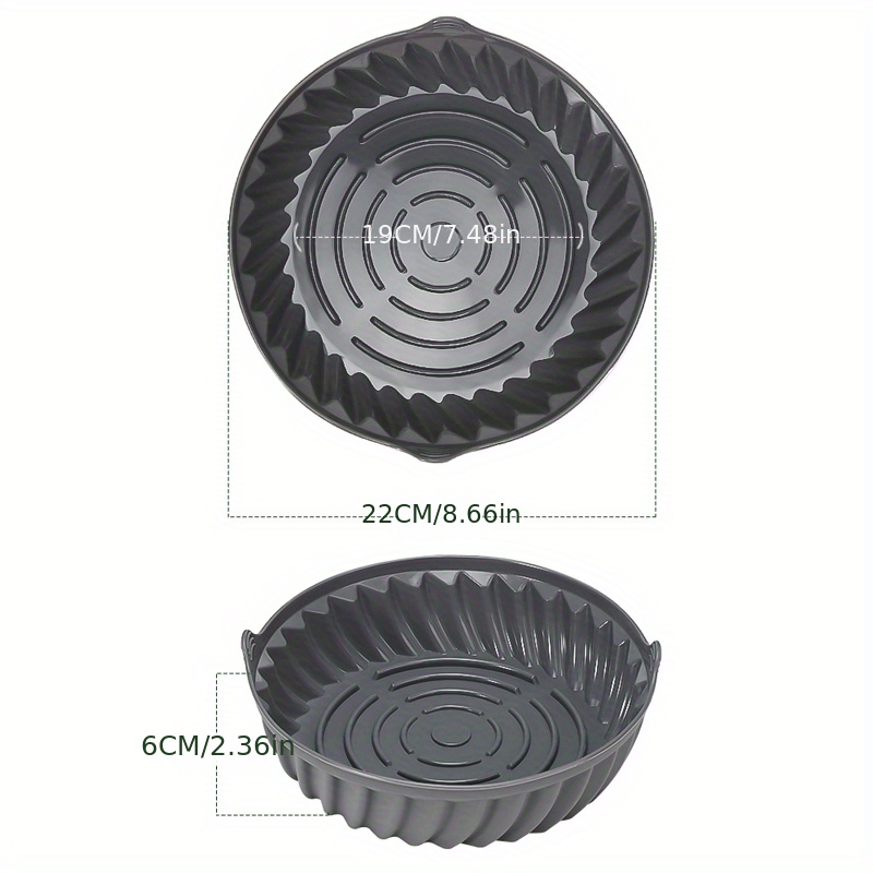 1pc Grey Silicone Baking Pan Shaped As Flower For Air Fryer