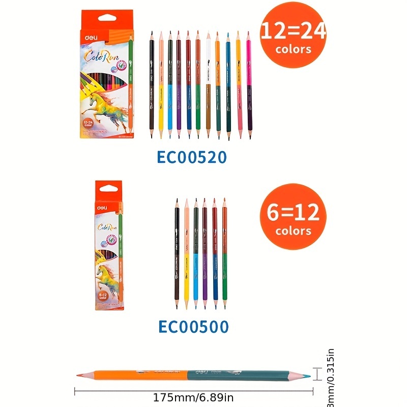 12 count colour pencil school stationery