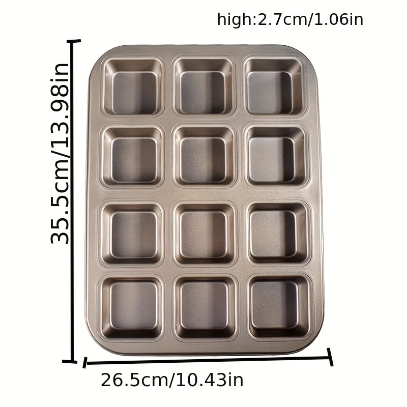 1pc, Square Cake Pan (5''/6''), Metal Heat Resistant Non-Stick Baking Mold,  Cake Mold, For Cheese Cake, Brownie, Baking Tools, Kitchen Gadgets, Kitche