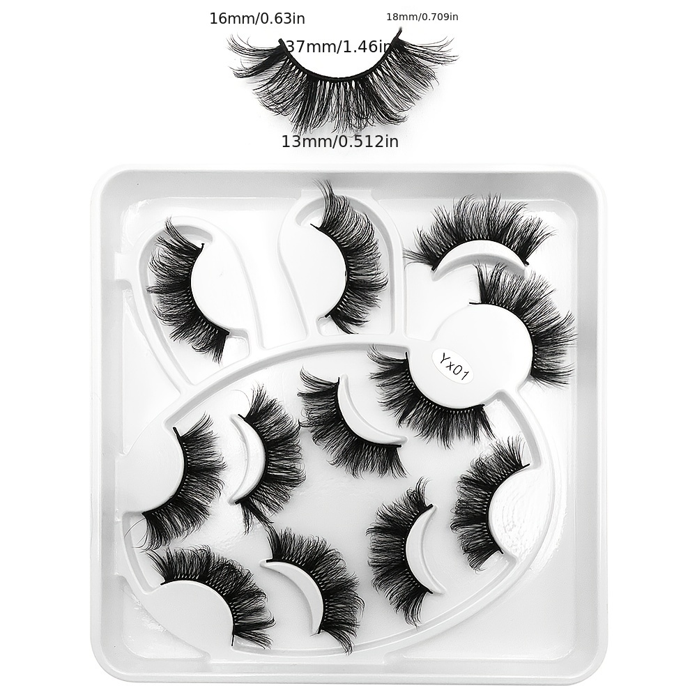 6 Pairs 6D Fluffy Mink Hair False Eyelashes